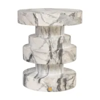 tabouret en béton armé de fibres de verre ciel effet marbre 38x45cm spindle 2 - versm