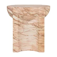 table d'appoint en béton armé de fibres de verre forêt effet marbre 36x46,5cm fonte -