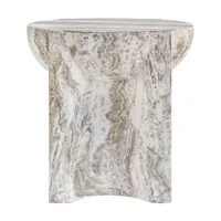 table d'appoint en béton armé de fibres de verre océan effet marbre 36x46cm fonte - v