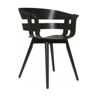 chaise en frêne noir wick - design house stockholm