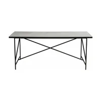 table en marbre blanc et noir 185 cm - handvärk