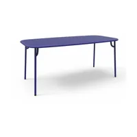 table de jardin rectangulaire bleue 180 cm week-end - petite friture