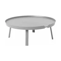 table basse gris clair 95 cm around - muuto