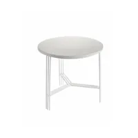 table basse ronde blanche 50 cm terrazzo - serax