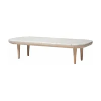 table basse en marbre blanc fly sc5 - &tradition