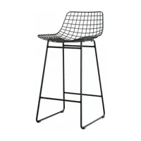 chaise de bar en métal noir wire - hkliving