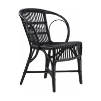 chaise en rotin noir wengler - sika design