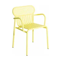 chaise de jardin avec accoudoirs jaune week-end - petite friture