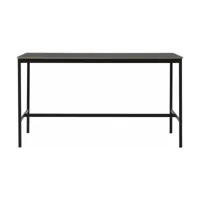 table haute en linoléum noire contreplaqué 85 x 190 x 105 cm base - muuto