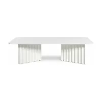 table basse en acier blanc large plec - rs barcelona