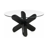 table basse en chêne noir ding glass/noir - normann copenhagen