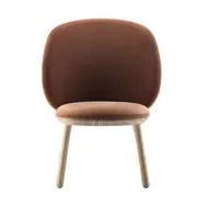 fauteuil en velours terracotta naïve - emko