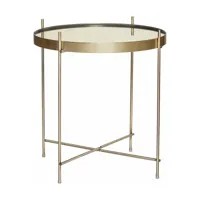 table d'appoint ronde en métal doré - hübsch