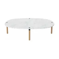 table basse en marbre blanche tuk large - bolia