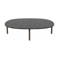 table basse en marbre et chêne noire tuk large - bolia