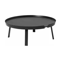 table basse noire 95 cm around - muuto