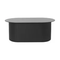 table basse ovale en frêne noir podia - ferm living
