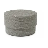 pouf en tissu gris foncé silo medium noir/albagia 201 albagia 201 - normann copenhage