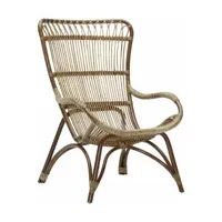 fauteuil en rotin foncé monet - sika design