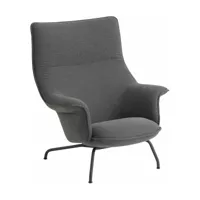 fauteuil lounge en noir anthracite doze - muuto
