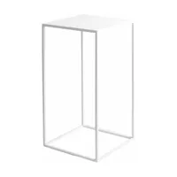 table d'appoint carrée blanche en métal tensio - custom form