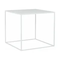 table d'appoint carré blanche en métal tensio - custom form