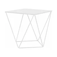 table d'appoint carré en métal blanc daryl - custom form