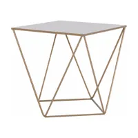 table d'appoint carré en métal gold daryl - custom form