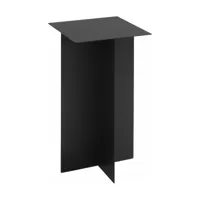 table d'appoint en métal noir 60 x 30 cm oli - custom form
