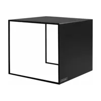 table basse carré en métal noir 2 wall - custom form