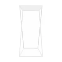 table d'appoint carrée en métal blanc zak - custom form
