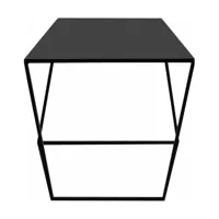 table basse carrée en métal noir zak - custom form
