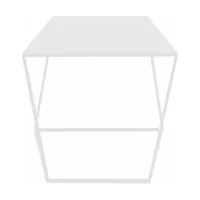 table basse rectangulaire en métal blanc zak - custom form
