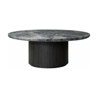 table basse ronde en marbre gris diamètre 120 cm moon - gubi