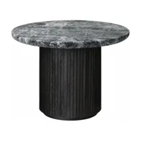 table basse ronde en marbre gris diamètre 60 cm moon - gubi