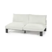 canapé d'extérieur deux places en aluminium blanc - serax