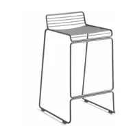 chaise de bar en métal gris 65 cm hee - hay