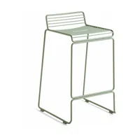 chaise de bar en métal vert 65 cm hee - hay