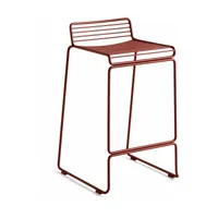 chaise de bar en métal rouge 65 cm hee - hay