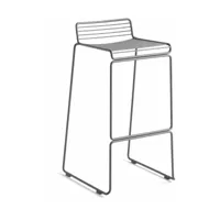 chaise de bar en métal gris 75 cm hee - hay