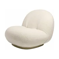 fauteuil base pivotante tissu karakorum 001 pacha pearl gold - gubi