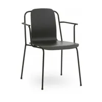 chaise avec accoudoirs noir structure noire studio noir - normann copenhagen