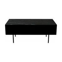 table bout de canapé en marbre noir accent table - handvärk
