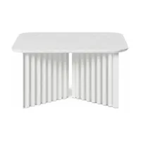 table basse blanche en marbre medium plec - rs barcelona