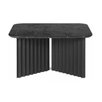 table basse noire en marbre medium plec - rs barcelona