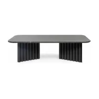 table basse noire en marbre large plec - rs barcelona