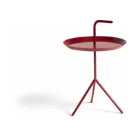 table d'appoint en métal rouge cerise dlm - hay