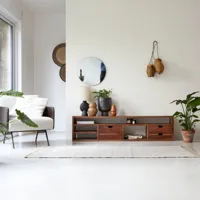 kwarto - meuble tv en bois de palissandre massif 170 cm