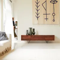 metric - meuble tv en bois de palissandre massif 175 cm