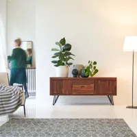 bonnie - meuble tv en bois de palissandre massif 150 cm